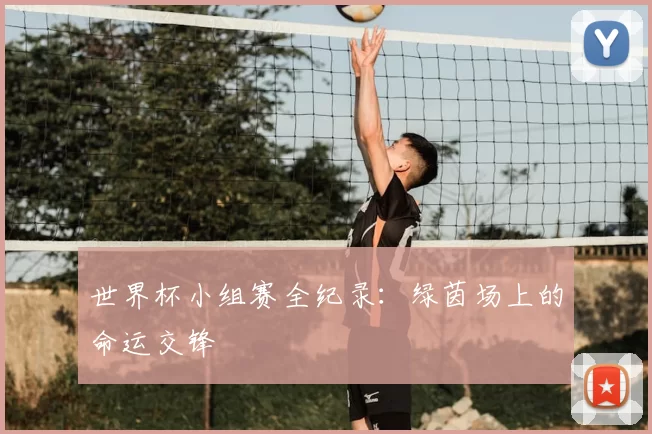 世界杯小组赛全纪录:绿茵场上的命运交锋