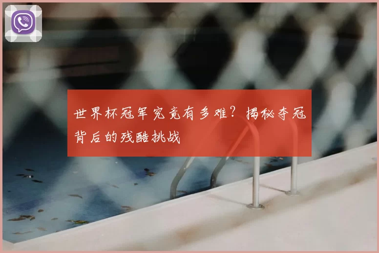 世界杯冠军究竟有多难？揭秘夺冠背后的残酷挑战
