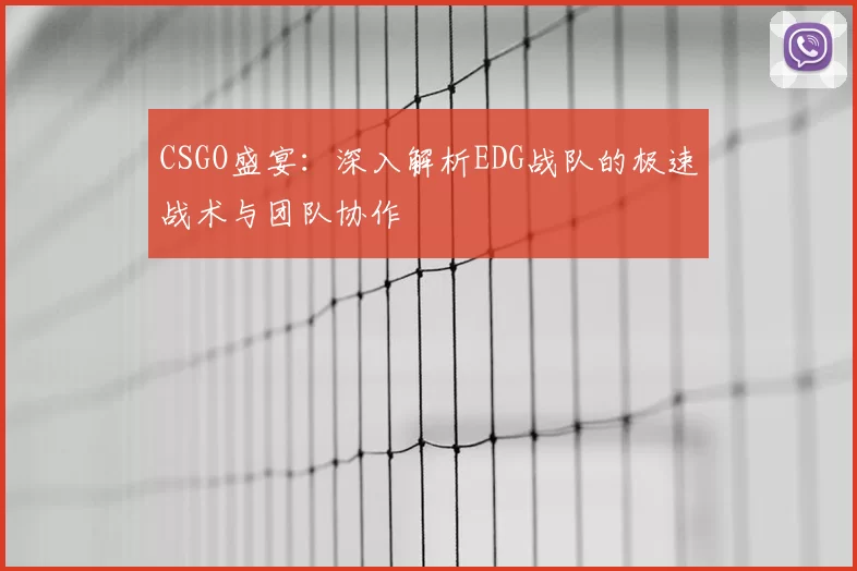 CSGO盛宴：深入解析EDG战队的极速战术与团队协作